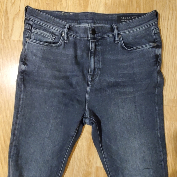 All Saints Eve Skinny Grey Jeans Mid Rise - Picture 4 of 8